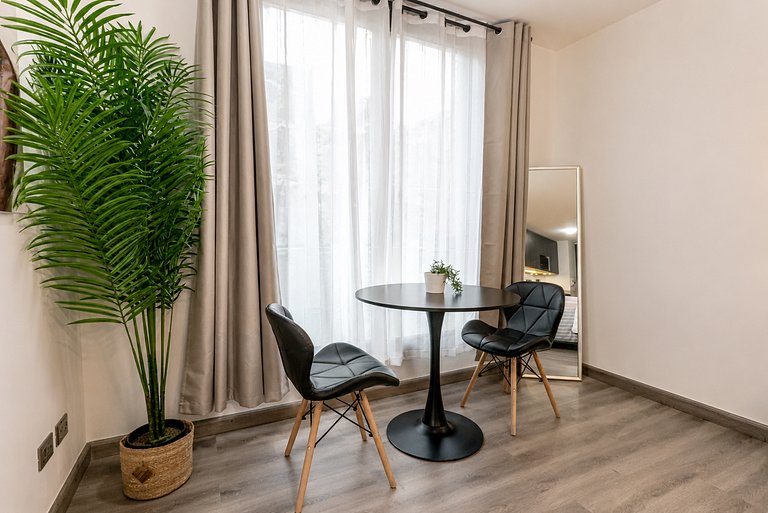 Sleek Santiago Studio | AC, Pool & 24/7 Security