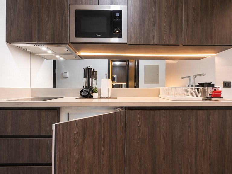 Sleek Santiago Studio | AC, Pool & 24/7 Security