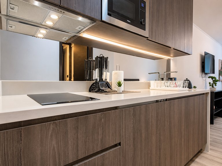 Sleek Santiago Studio | AC, Pool & 24/7 Security