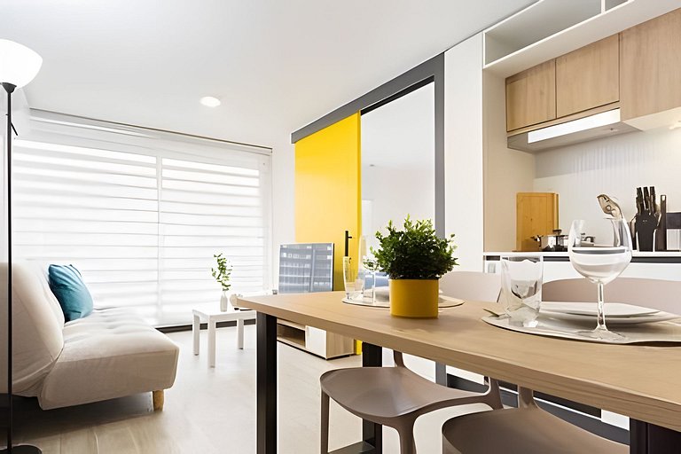 Modern 1BR | A/C | Near Metro & Quinta Normal